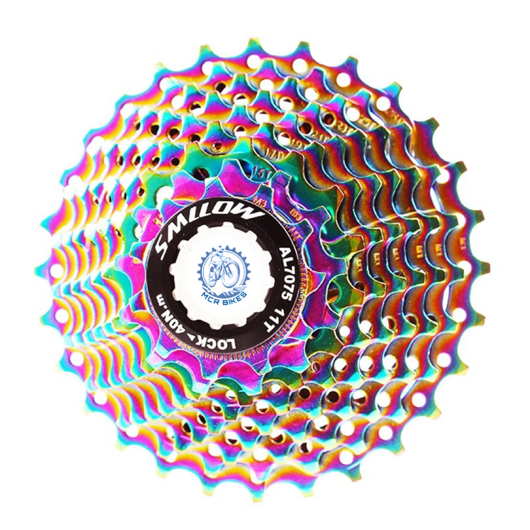 9 Speed 11-28T Cassette Rainbow