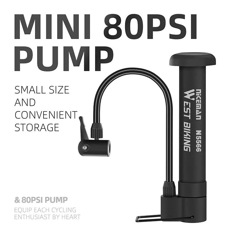 Portable Bike Pump 80 PSI - West Biking